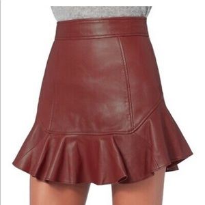 INTERMIX Marissa Webb Melinda Leather Mini Skirt